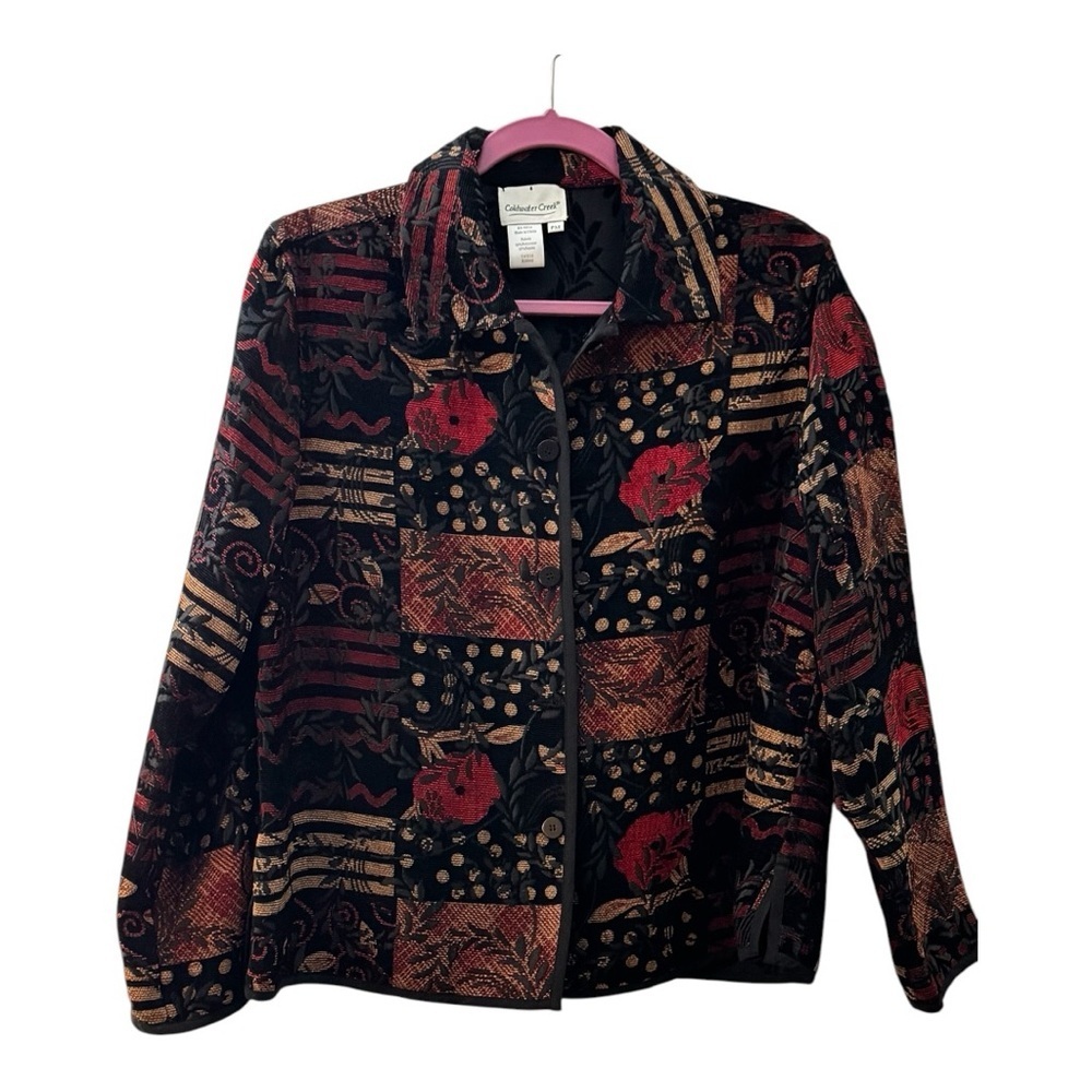 Coldwater Creek Black Patchwork Jacket - image 2